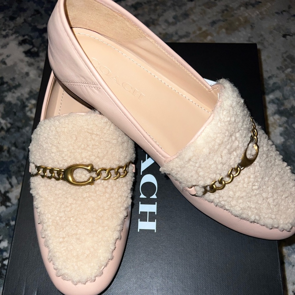 Coach Helena loafer Pale Blush/Natural
